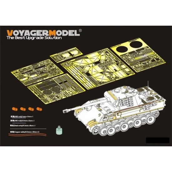 Voyager PE35923 1/35 WWII German Panther G (early) Basic Detail Set for Rye Field Model #5016 - Military Vehicles & Tanks
