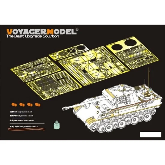 Voyager PE35924 1/35 WWII German Panther G (late) Basic Detail Set for Rye Field Model #5016 - Military Vehicles & Tanks