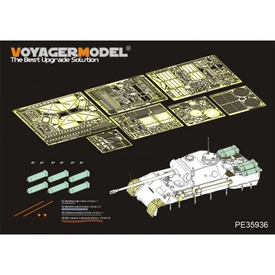 Voyager PE35936 1/35 WWII German Panther D w/"Stadtgas" Fuel Tanks Basic Detail Set for Meng Models #TS038 - Military Vehicles & Tanks