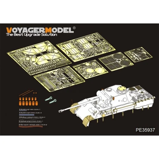 Voyager PE35937 1/35 WWII German Panther D Tanks Basic Detail Set for Meng Models #TS038 - Military Vehicles & Tanks