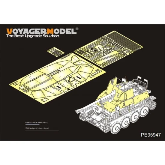 Voyager PE35947 1/35 WWII German Tank Destroyer Marder III (SdKfz.139) Amour Plates for Tamiya kit #35248 - Military Vehicles & Tanks