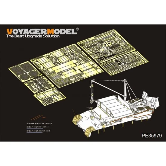 Voyager PE35979 1/35 WWII German Bergepanther Ausf.A (Early, Panther A holders) Detail Set for Takom 2101 - Military Vehicles & Tanks
