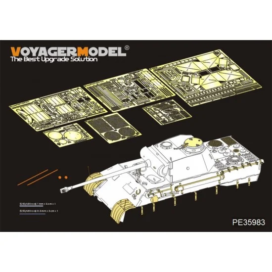 Voyager PE35983 1/35 WWII German Panther D Tank Late Version Basic Detail Set for Takom Model #2104 - Military Vehicles & Tanks