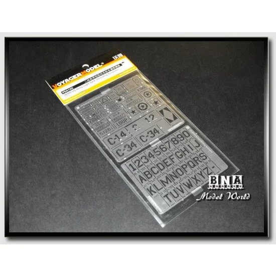 Voyager PEA120 1/35 WWII US Army Light Tank Stenciling Templates - Military Vehicles & Tanks