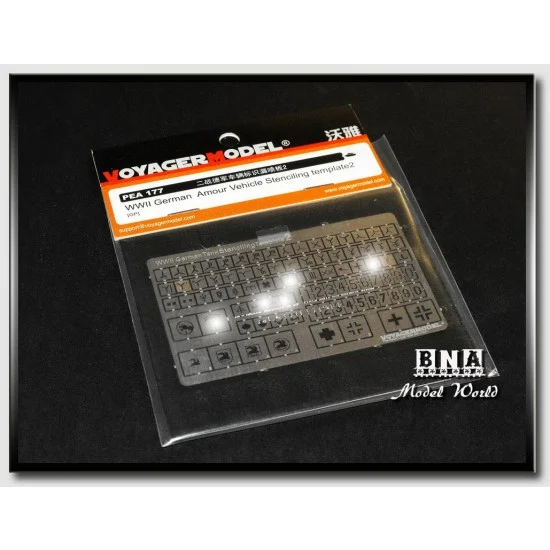 Voyager PEA177 1/35 WWII German Tank Stenciling Template 2 - Military Vehicles & Tanks