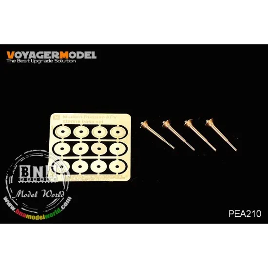Voyager PEA210 1/35 Modern Russian AFV Antenna Base Set (Quad Set) for All - Military Vehicles & Tanks