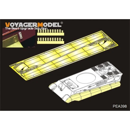Voyager PEA398 1/35 WWII German King Tiger Schurzen for Meng Models kit - Military Vehicles & Tanks