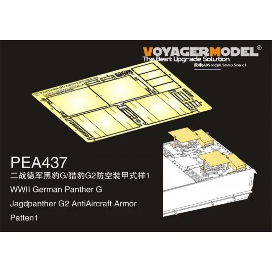 Voyager PEA437 1/35 WWII German Panther G/Jagdpanther G2 Anti Aircraft Armour Patten 1 - Military Vehicles & Tanks