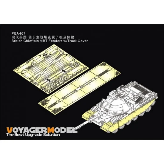 Voyager PEA467 1/35 British Chieftain MBT Fenders w/Track Cover for Meng Model #TS051 - Military Vehicles & Tanks
