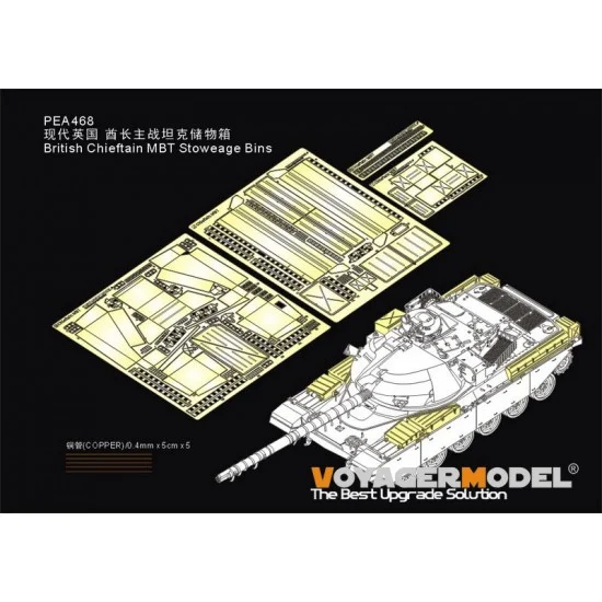 Voyager PEA468 1/35 British Chieftain MBT Stoweage Bins for Meng Model #TS051 - Military Vehicles & Tanks