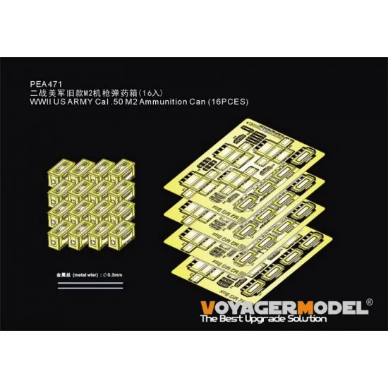 Voyager PEA471 1/35 WWII US Army Cal .50 M2 Ammunition Can - Scenics & Diorama