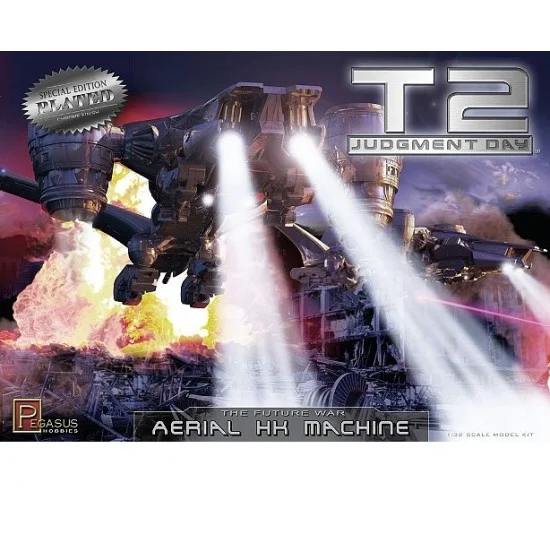 Pegasus Hobbies 9216 1/32 Terminator 2 Aerial Hunter Killer Chrome Plated Edition - Sci-fi & Educational Toys