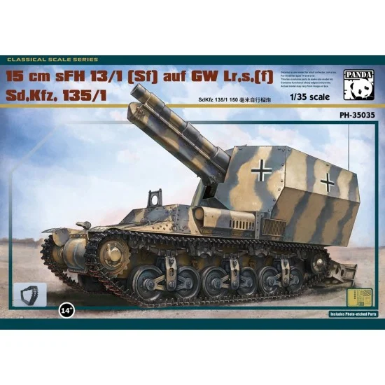 Panda Hobby PH35035 1/35 15cm s.F.H.13/1 (Sf) auf GW Lr.s.(f) SdKfz.135/1 - Military Vehicles & Tanks