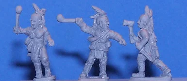 PIG050030 - INDIANS WITH HAND TO HAND WEAPONS