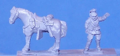 PIG160244 - GERMAN UHLAN EMPTY HORSES + COMMAND