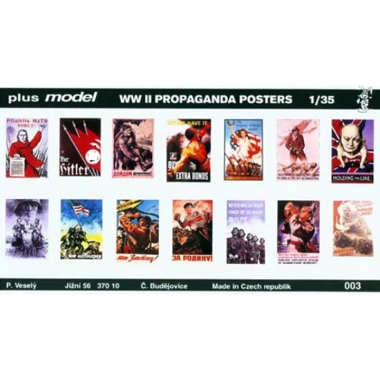 Plus Model 003 1/35 WWII Propaganda Posters Vol.2 - Scenics & Diorama