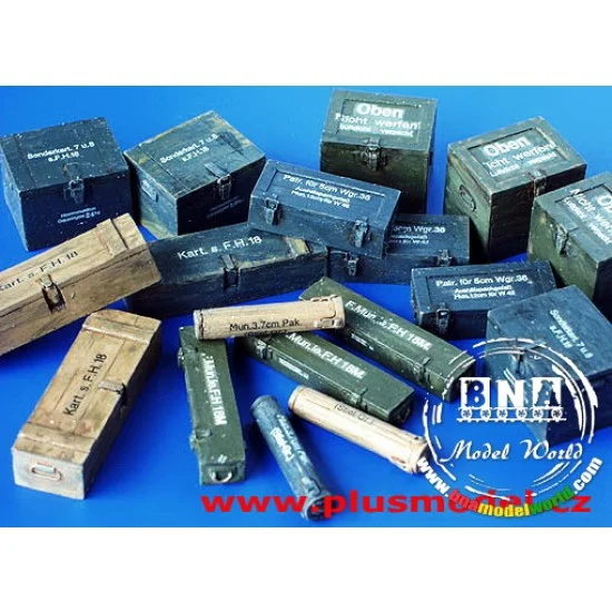 Plus Model 027 1/35 WWII Germany Ammunition Containers - Military Vehicles & Tanks