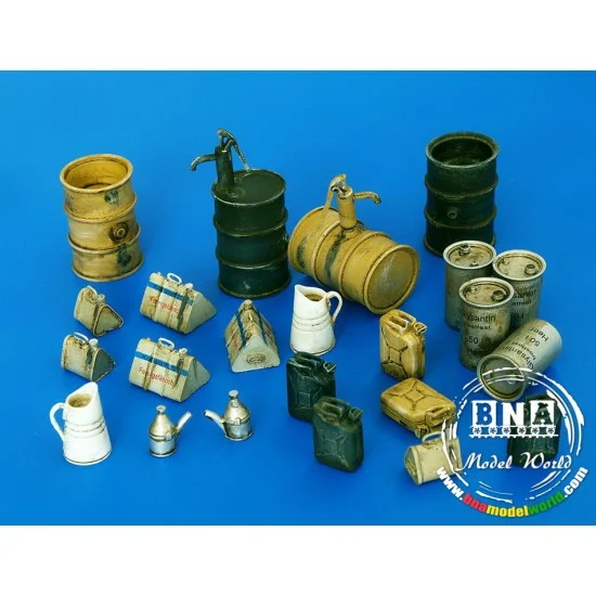 Plus Model 4022 1/48 WWII Germany Fuel Stock Equipment - Military Vehicles & Tanks