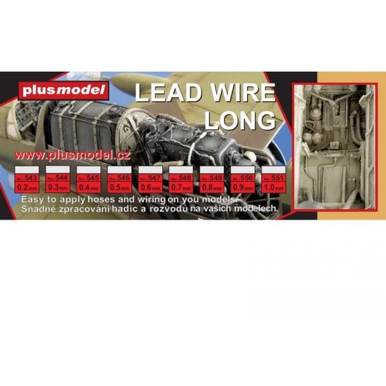 Plus Model 544 Lead Wire (diameter: 0.3mm, length: 240mm) - Hobby Tools & Supplies