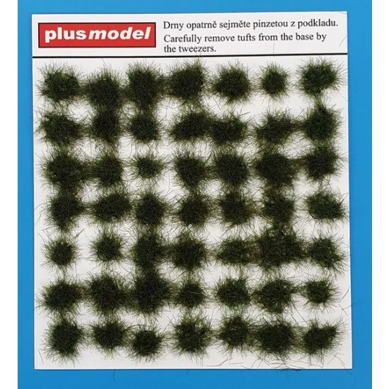 Plus Model 563 Tuft of Grass Dark Green (49pcs, dia. 6-13mm, height 5-6mm)