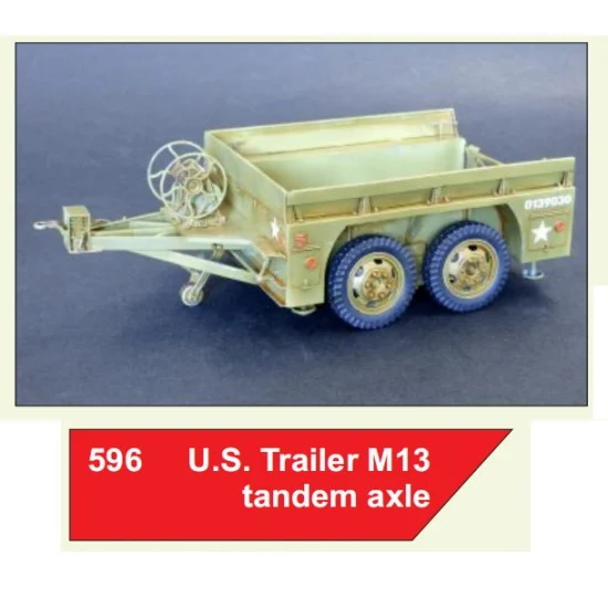 Plus Model 596 1/35 US Trailer M13 Tandem Axle - Military Vehicles & Tanks