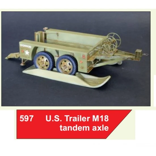 Plus Model 597 1/35 US Trailer M18 Tandem Axle - Military Vehicles & Tanks