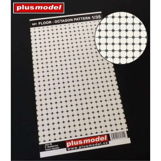 Plus Model 601 1/35 Floor - Octagon Pattern (dimensions 190 x 130 mm)