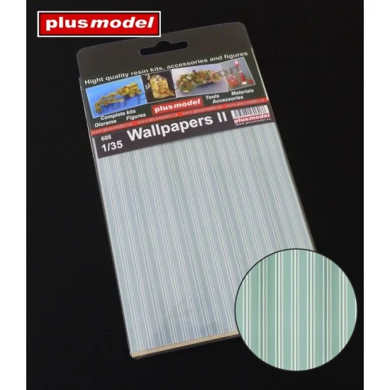 Plus Model 608 1/35 Wallpapers II (dimensions 105 x 160 mm) - Scenics & Diorama