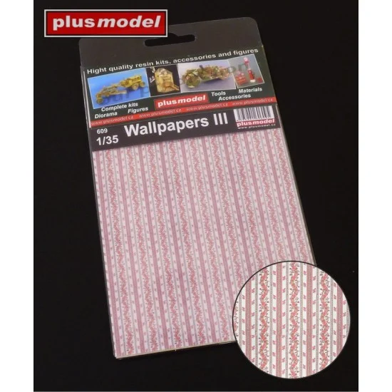 Plus Model 609 1/35 Wallpapers III (dimensions 105 x 160 mm) - Scenics & Diorama
