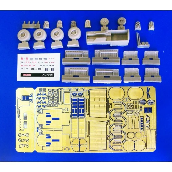 Plus Model AL7006 1/72 Wheel Bays for Lockheed L1049 EC-121 Warning Star kit (Heller)