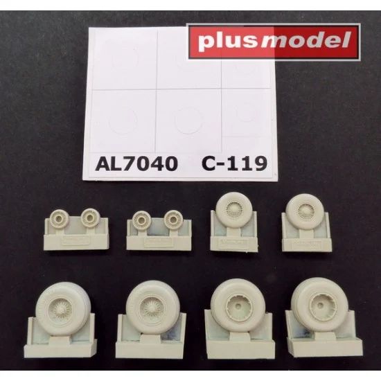 Plus Model AL7040 1/72 Fairchild C-119 Flying Boxcar Wheels Late Version