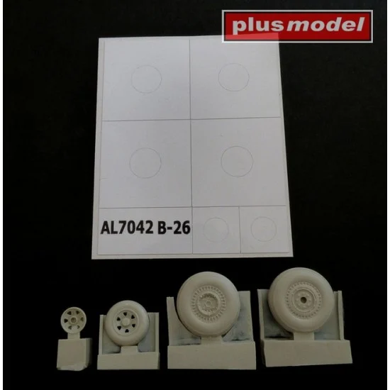 Plus Model AL7042 1/72 Martin B-26 Marauder Late Wheels #Groved