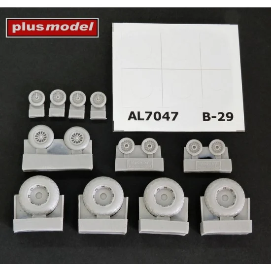 Plus Model AL7057 1/72 Martin B-26 Marauder Late Wheels #Diamond Tread