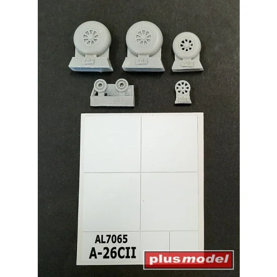 Plus Model AL7065 1/72 Douglas A-26C Invader Wheels Smooth Patern