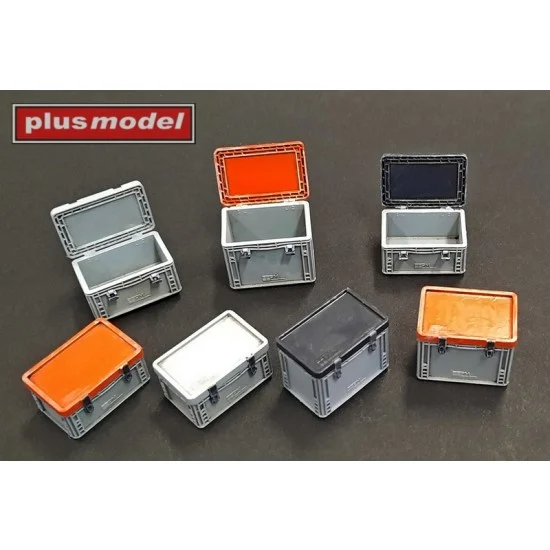 Plus Model DP3029 1/32 Universal Plastic Tool Boxes (7pcs) - Scenics & Diorama