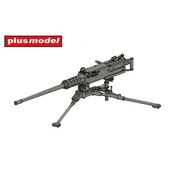 Plus Model DP3046 1/35 US Browning 12.7mm Machine Gun with Tripod - Military Vehicles & Tanks