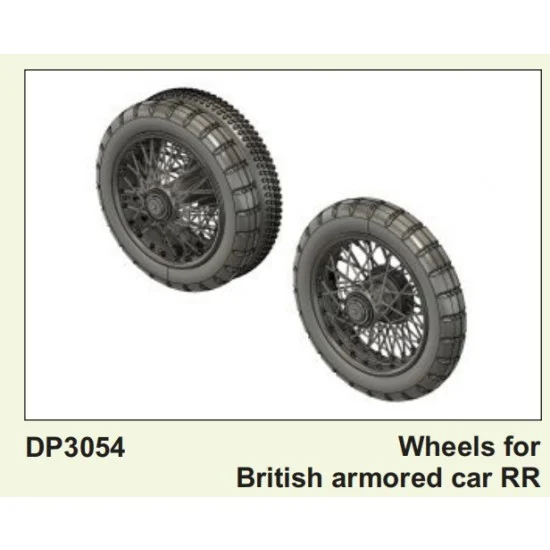 Plus Model DP3054 1/35 British Armoured Car RR Wheels - Military Vehicles & Tanks
