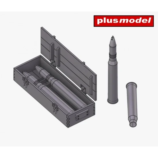 Plus Model DP3056 1/35 Panther 75mm Ammunitions - Military Vehicles & Tanks