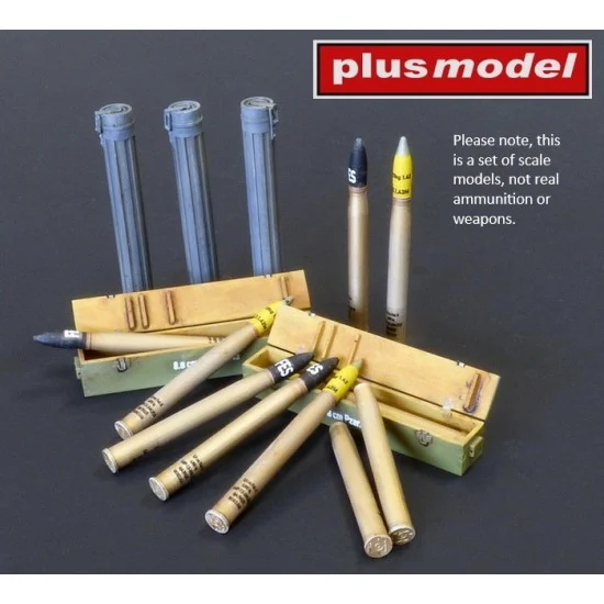 Plus Model DP3058 1/35 KwK 36 Ammunition 88 mm for Flak 88-41 (10 cartridges)