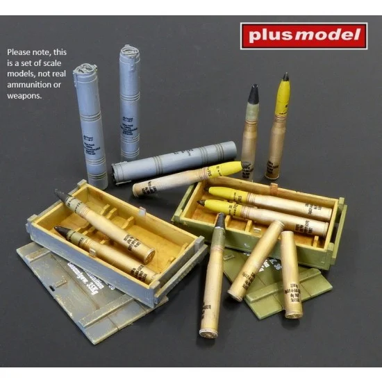 Plus Model DP3059 1/35 KwK 36 Ammunition 88 mm for Tiger I, Flak 88-16, 36, 37 (10 cartridges)
