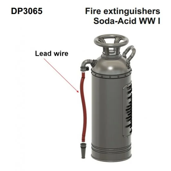 Plus Model DP3065 1/35 WWI Fire Extinguishers Soda-Acid type (5pcs)