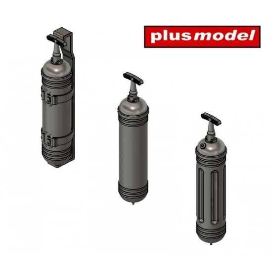 Plus Model DP3066 1/35 WWII US Vehicles Fire Extinguishers - Scenics & Diorama