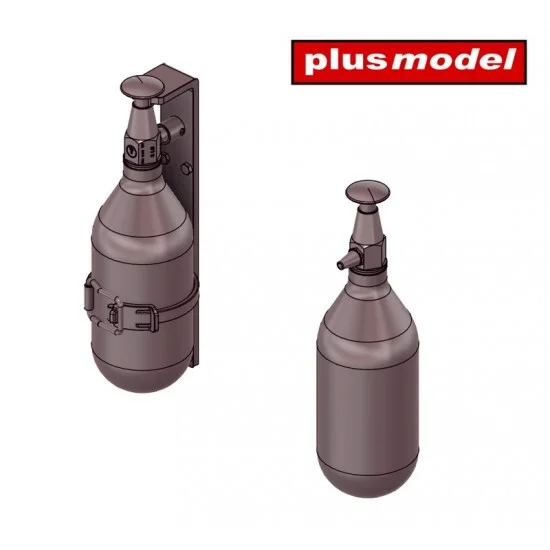 Plus Model DP3067 1/35 WWII British Vehicles Fire Extinguishers (2 types) - Scenics & Diorama