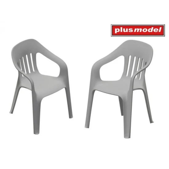 Plus Model DP3086 1/35 Plastic Chairs (4pcs) - Scenics & Diorama