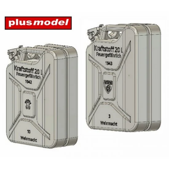 Plus Model DP3089 1/35 German Canisters Late - Mirona WKO (12pcs)
