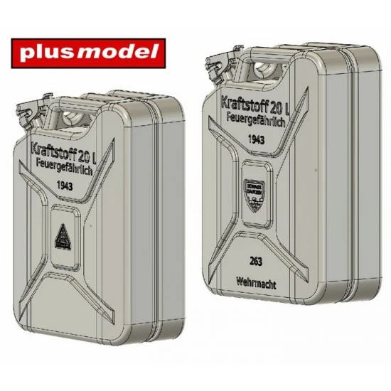 Plus Model DP3090 1/35 German Canisters Late -Schwelm, Nowack