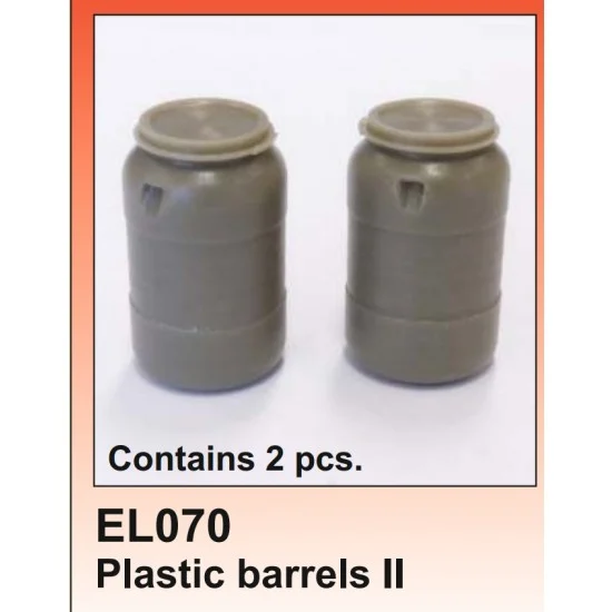 Plus Model EL070 1/35 Plastic Barrels II (2pcs) - Scenics & Diorama