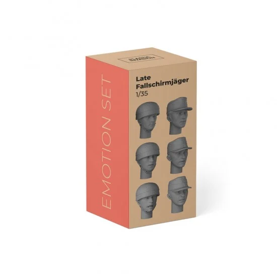 Plastic Invasion EMOFJLW135 1/35 Emotion Set - Late Fallschirmjager Heads (6pcs)
