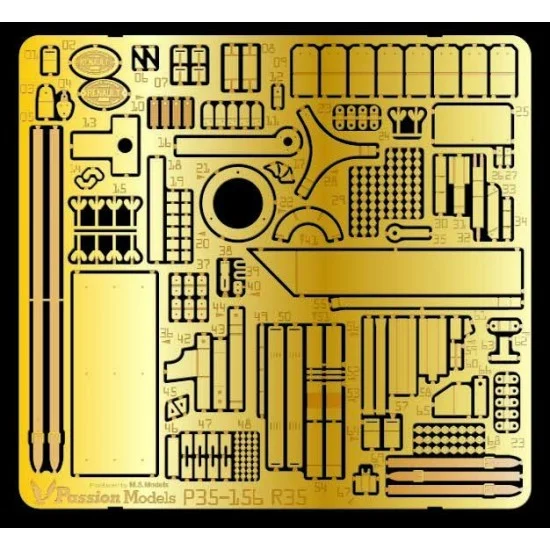Passion Models 35-156 1/35 French Light Tank R35 Detail Set for Tamiya kit #35373