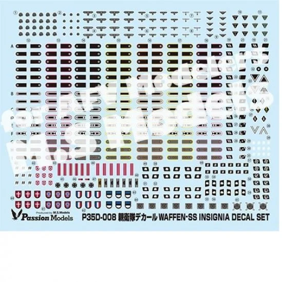 Passion Models 35D-008 1/35 Waffen-SS Insignia Decal Set